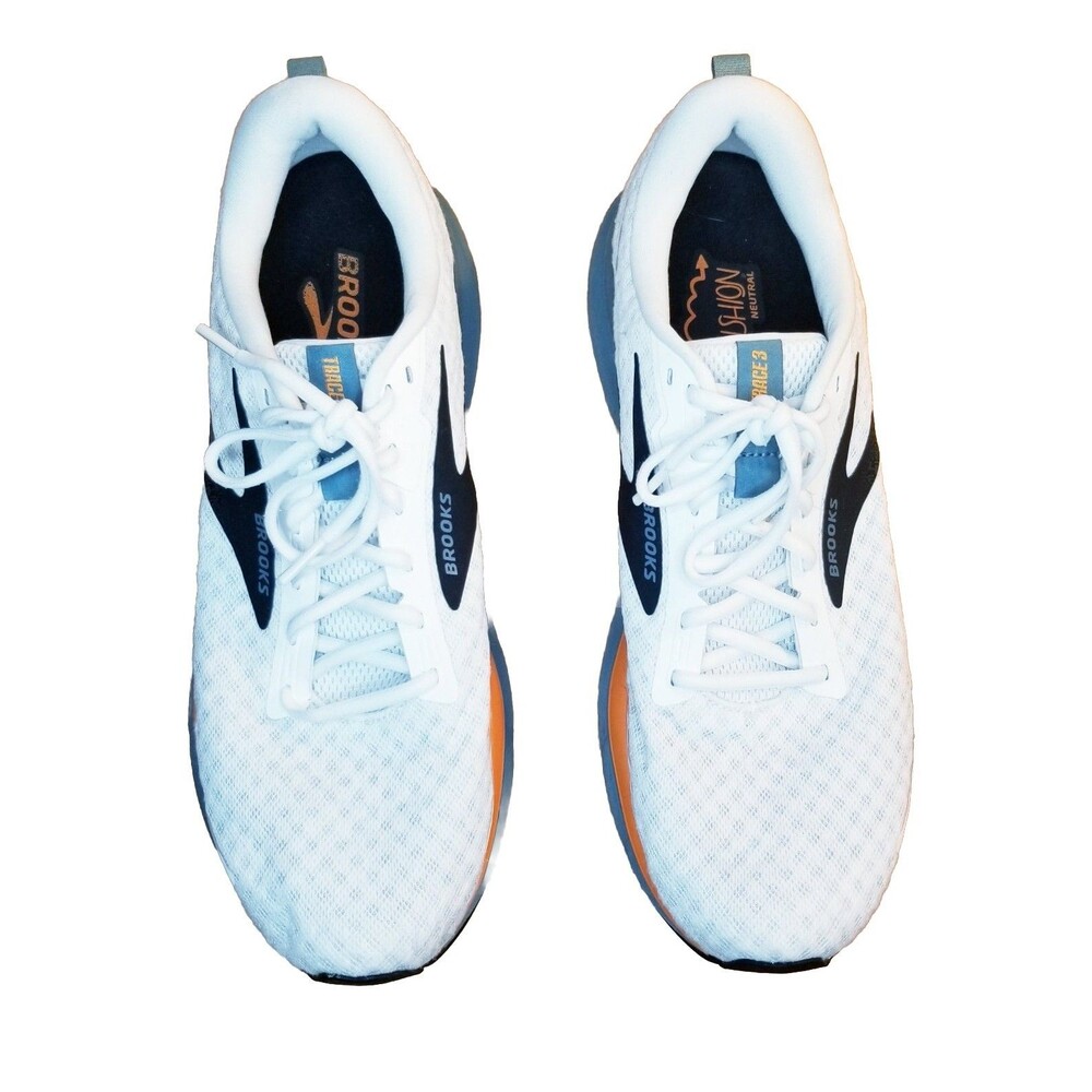 Brooks Trace 3 Men's Size 12 White Athletic Running Shoes Sneakers 1104121D185
